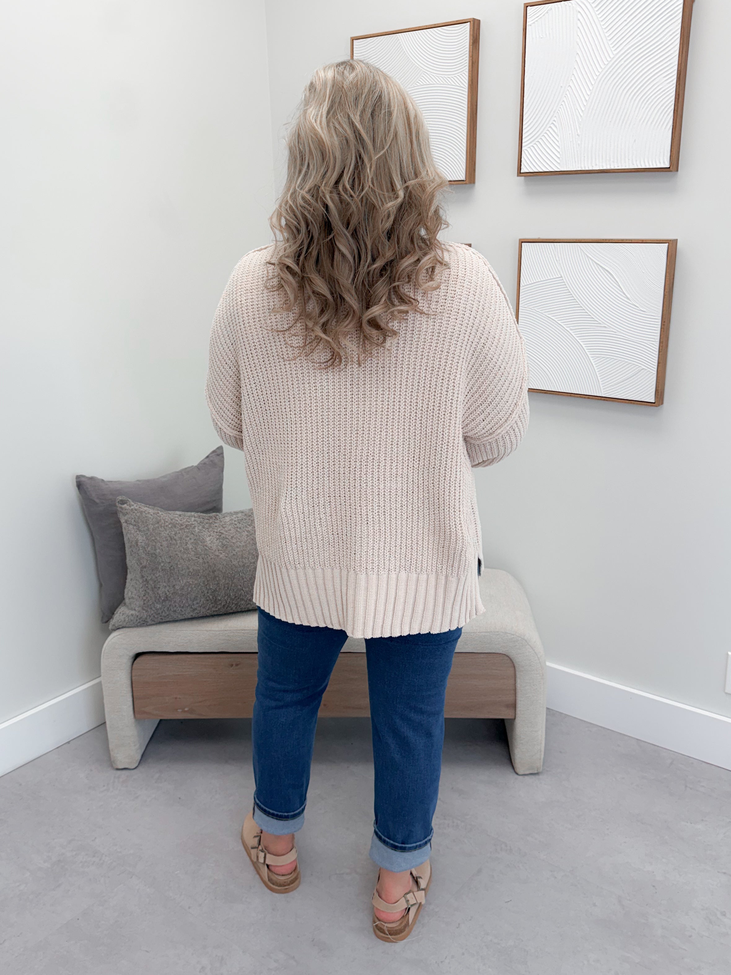 Mitchell Sweater in Ecru