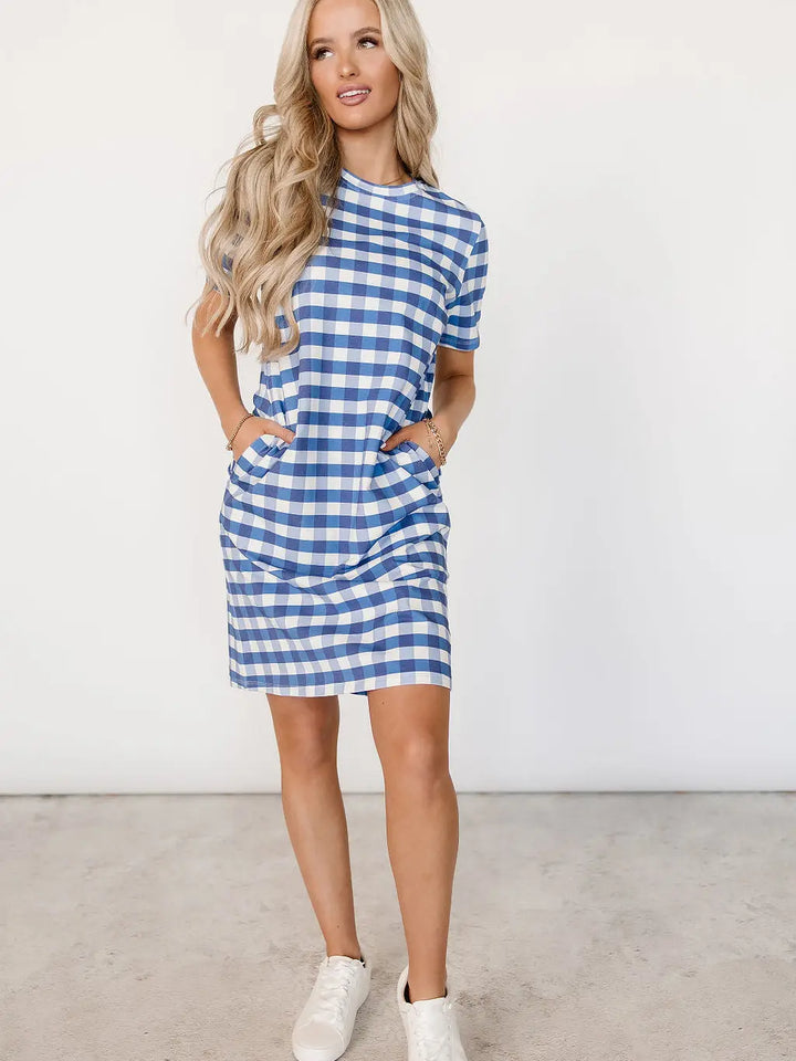 Blue Gingham Ollie Dress by Ampersand Ave