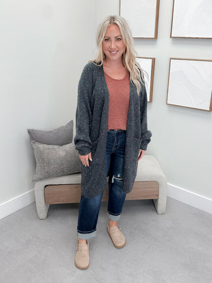 Speckled Cardigan in Midnight