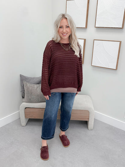 Blaine Sweater in Burgundy