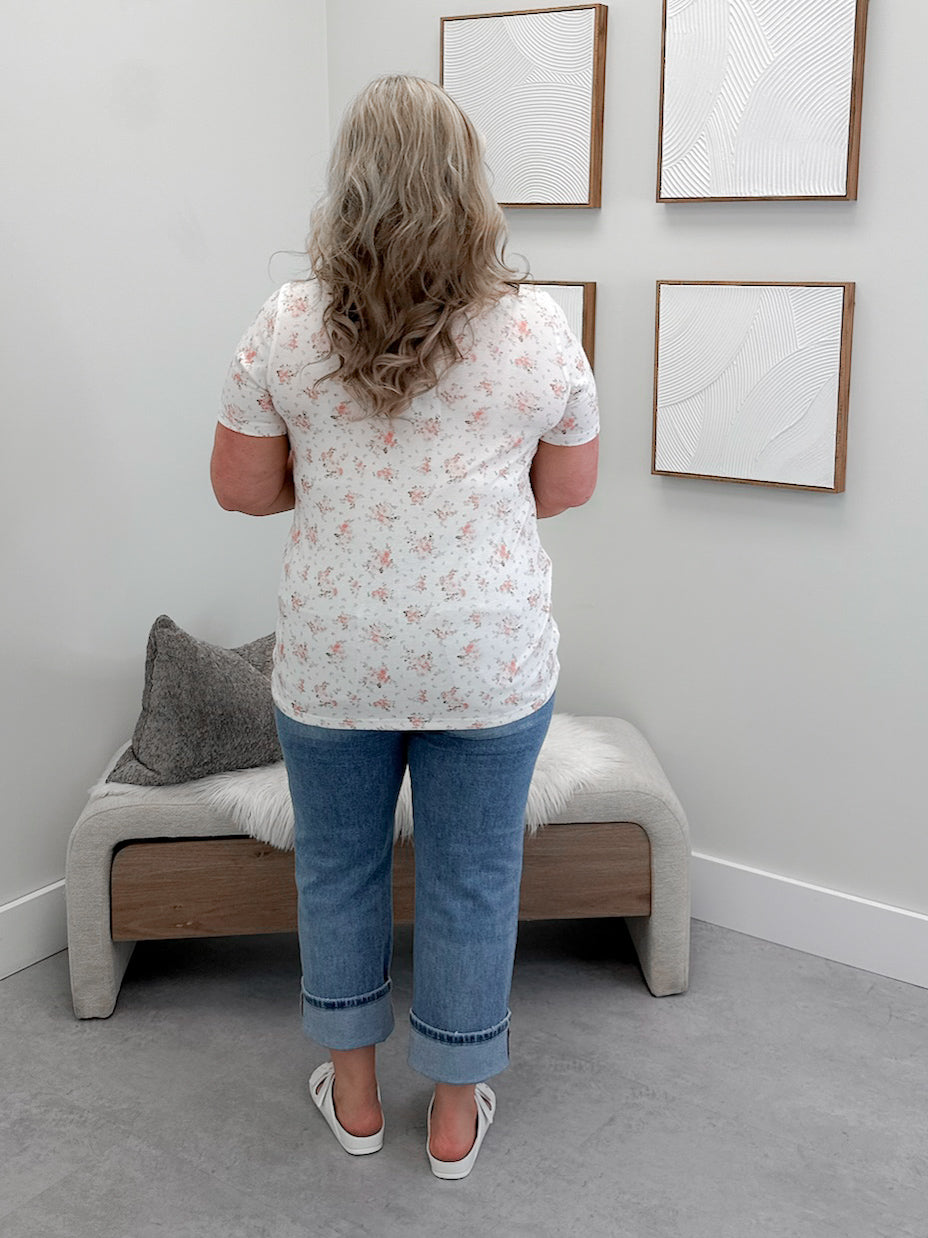 Lulu Tee In Pink Floral by Ampersand Avenue