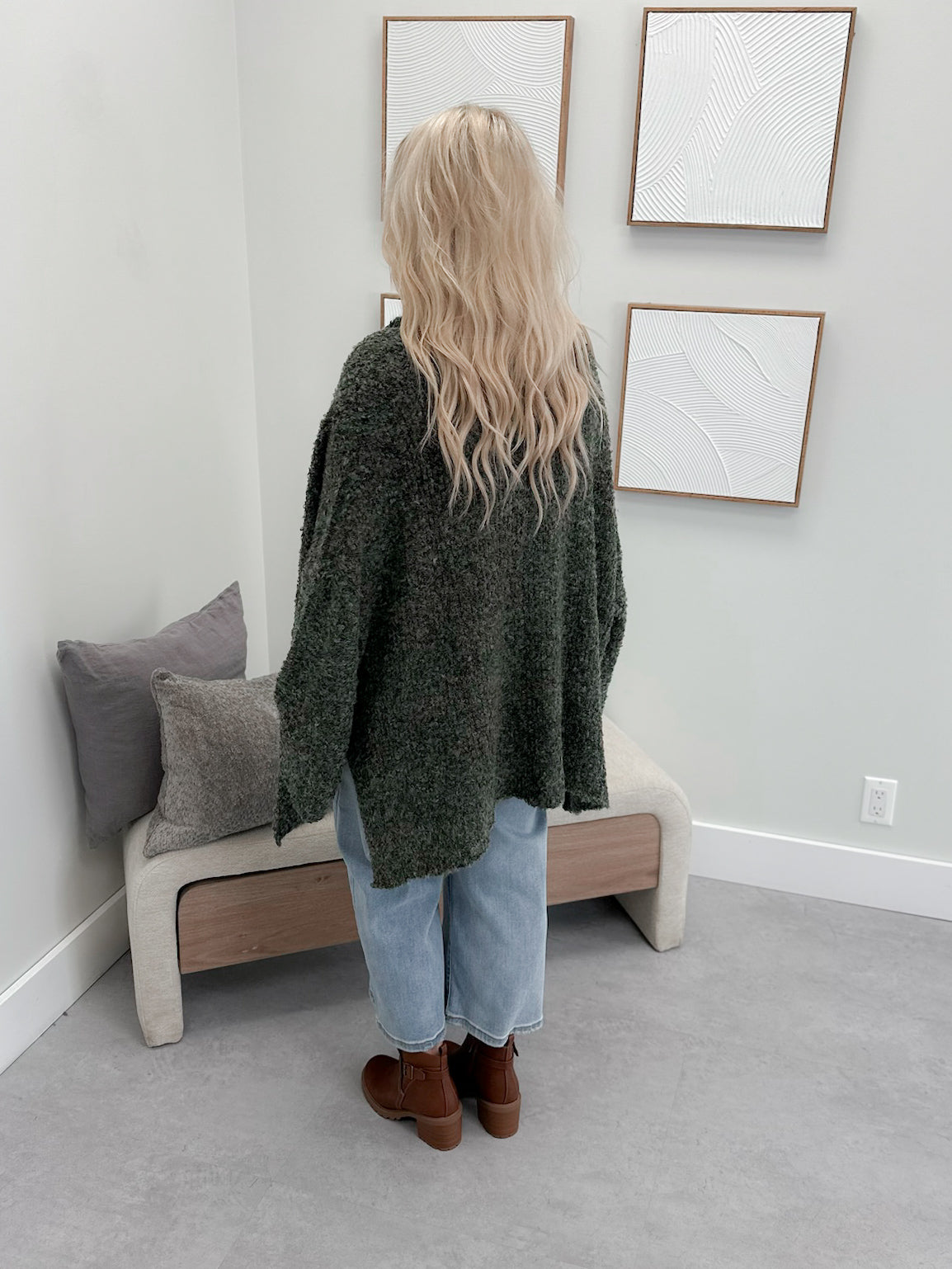 Birch Cardigan in Olive