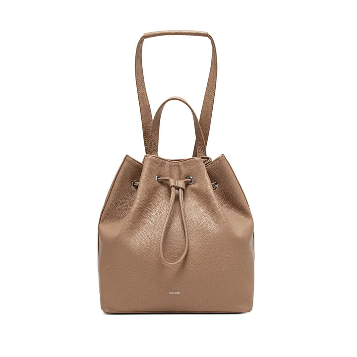 Leah Backpack in Latte Pebbled by Pixie Mood