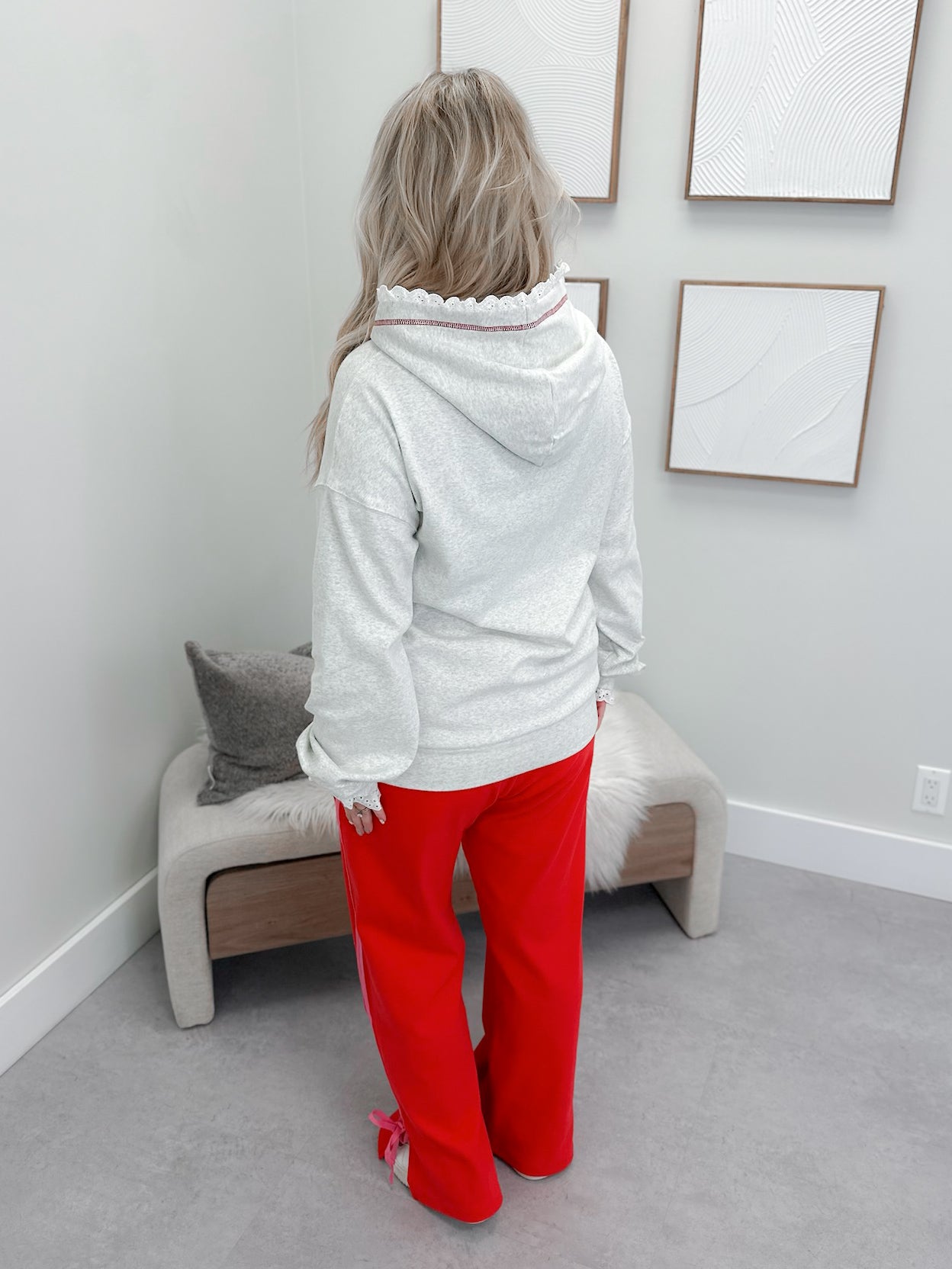 University Hoodie in Full Heart by Ampersand Avenue