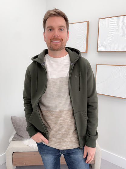 Mens Nico Hoodie in Dark Olive