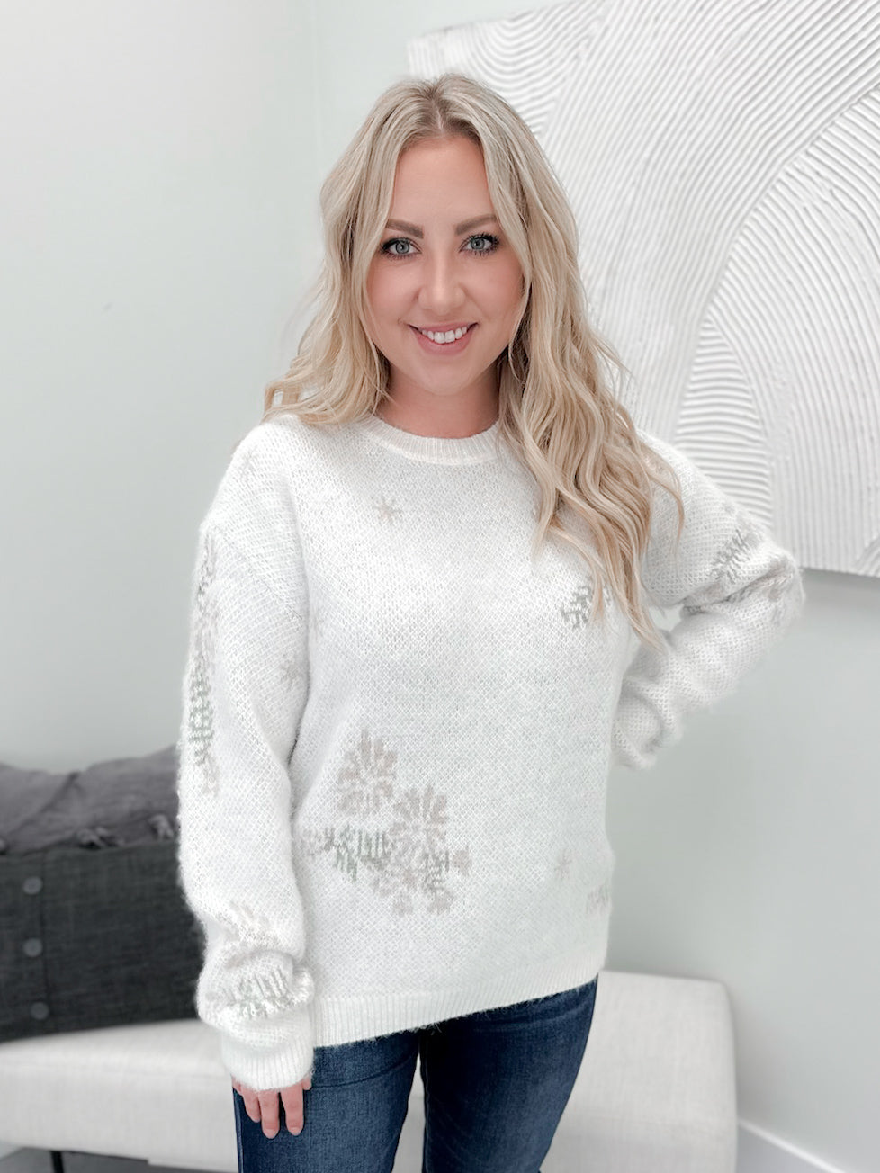 Ray Sweater in Ivory Floral