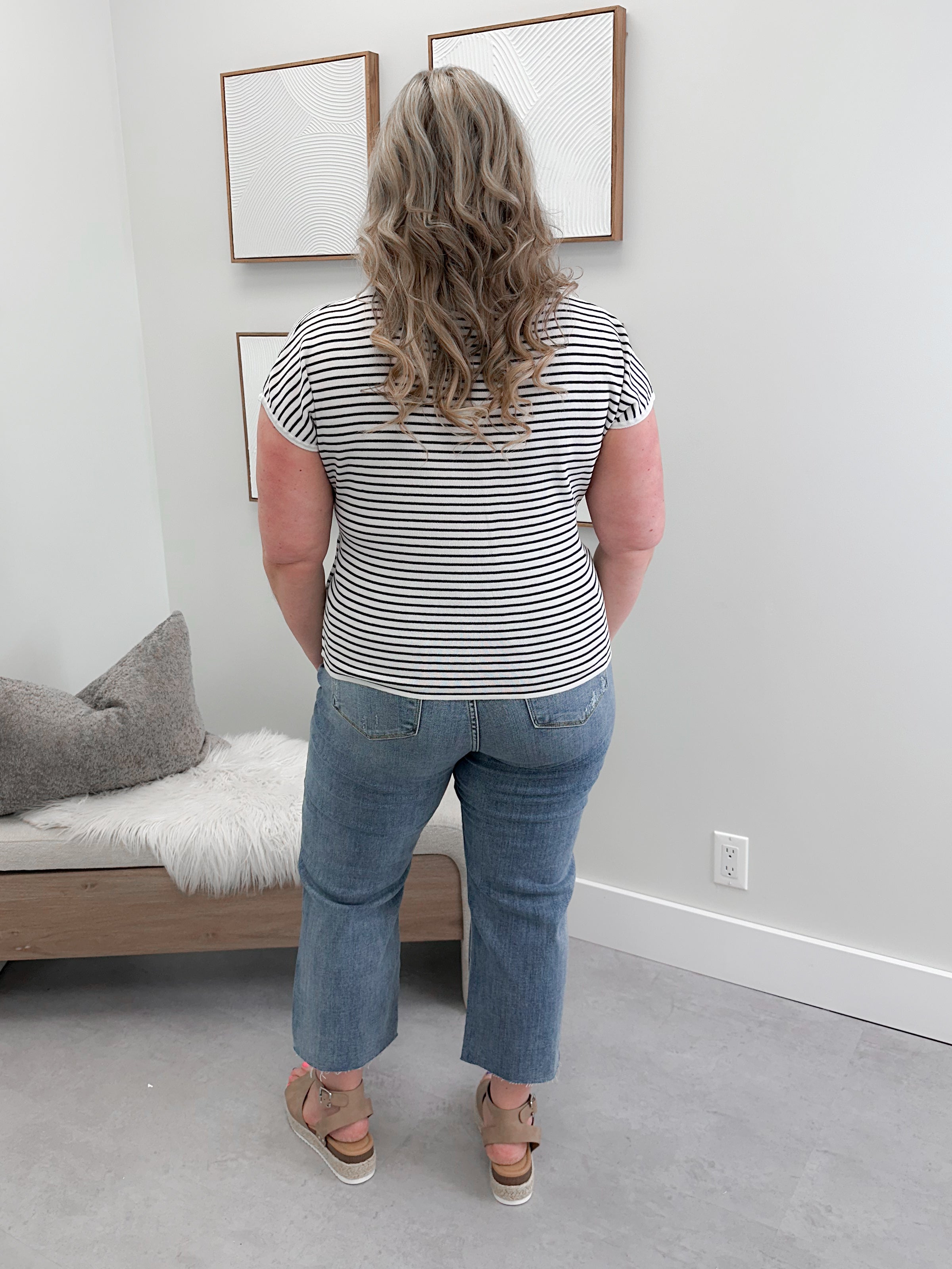 Criss Cross Top in Stripes