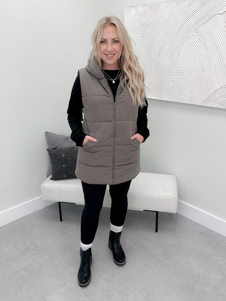 Tatum Vest in Gun Metal