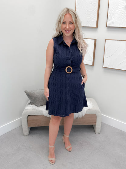 Lockwood Dress in Navy