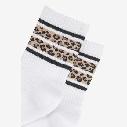 Sporty Socks in White Leo