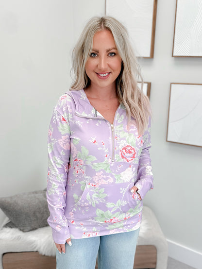 Half Zip Sweatshirt in Nights Like These by Ampersand Avenue