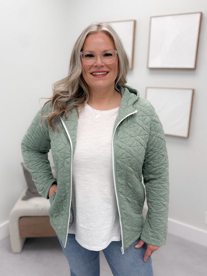 Veda Fullzip Hoodie in Sage