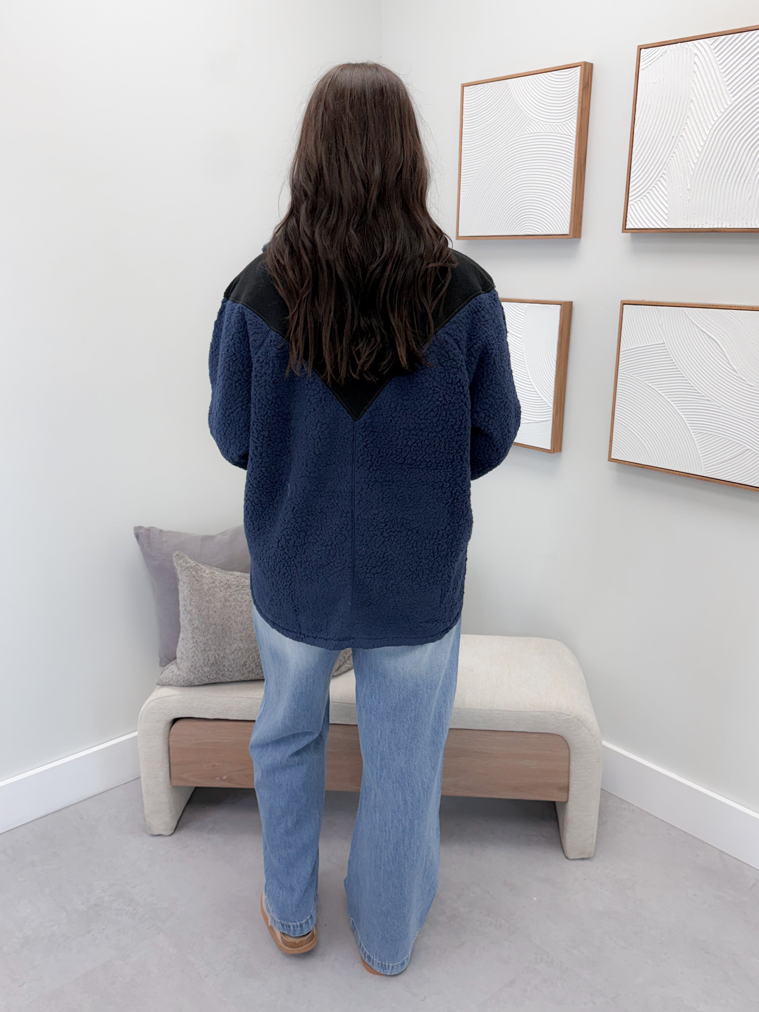 Polaris Quarter Zip in Navy