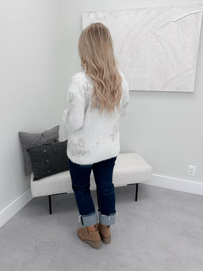 Ray Sweater in Ivory Floral