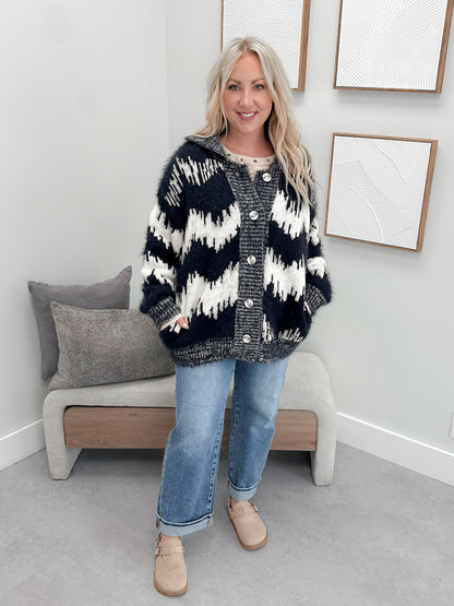 Murren Coatigan in Navy