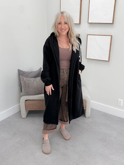 Harmony Hooded Cardigan in Black