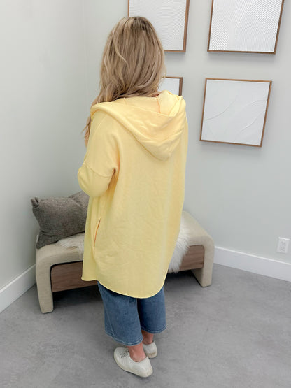 Hopeful Hooded Cardigan in Yellow Glow