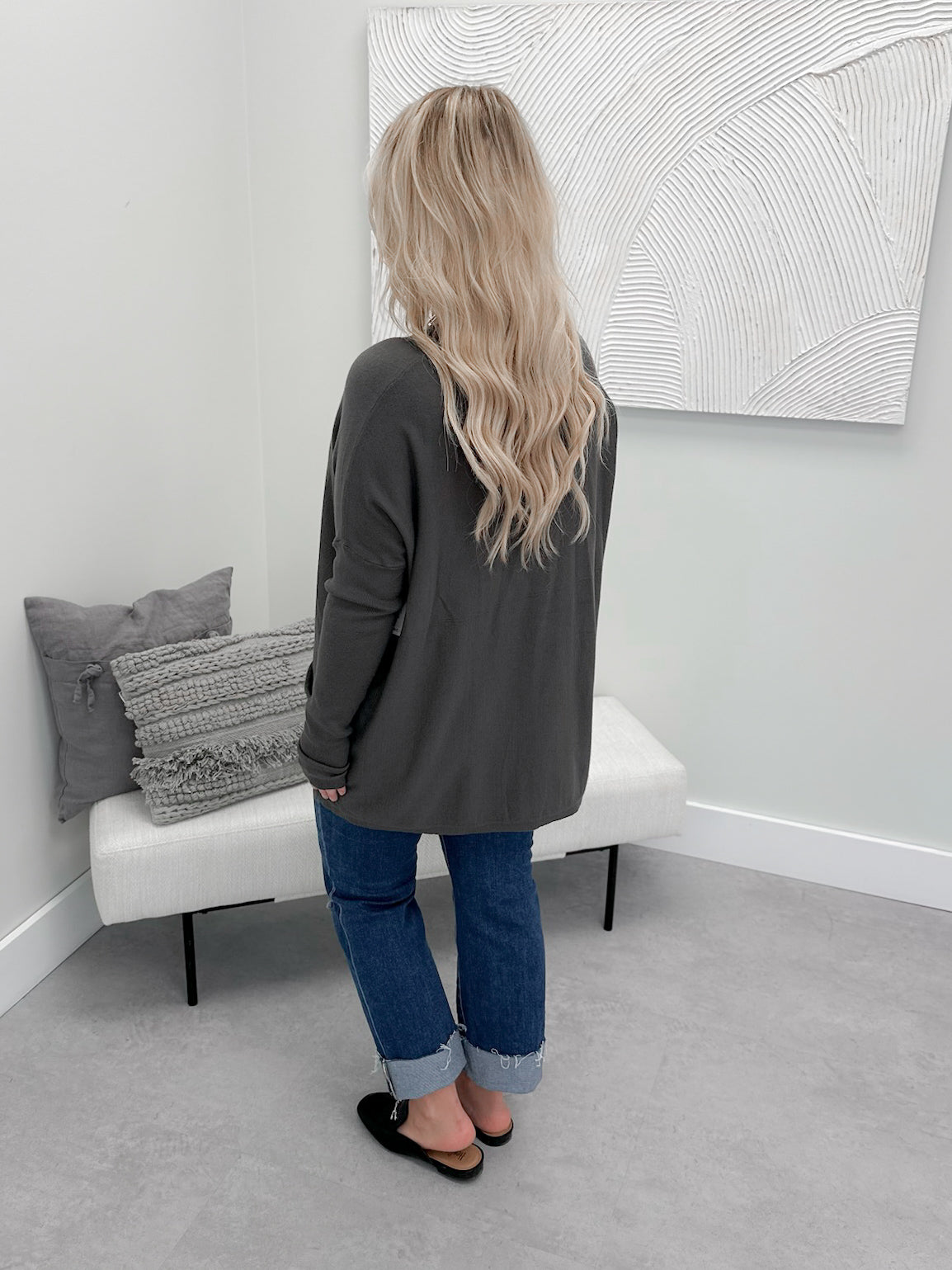 229 Pocket Sweater in Iron by Twenty Nine The Label