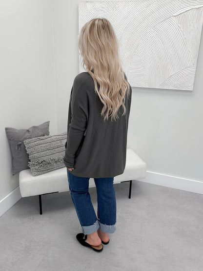 229 Pocket Sweater in Iron by Twenty Nine The Label