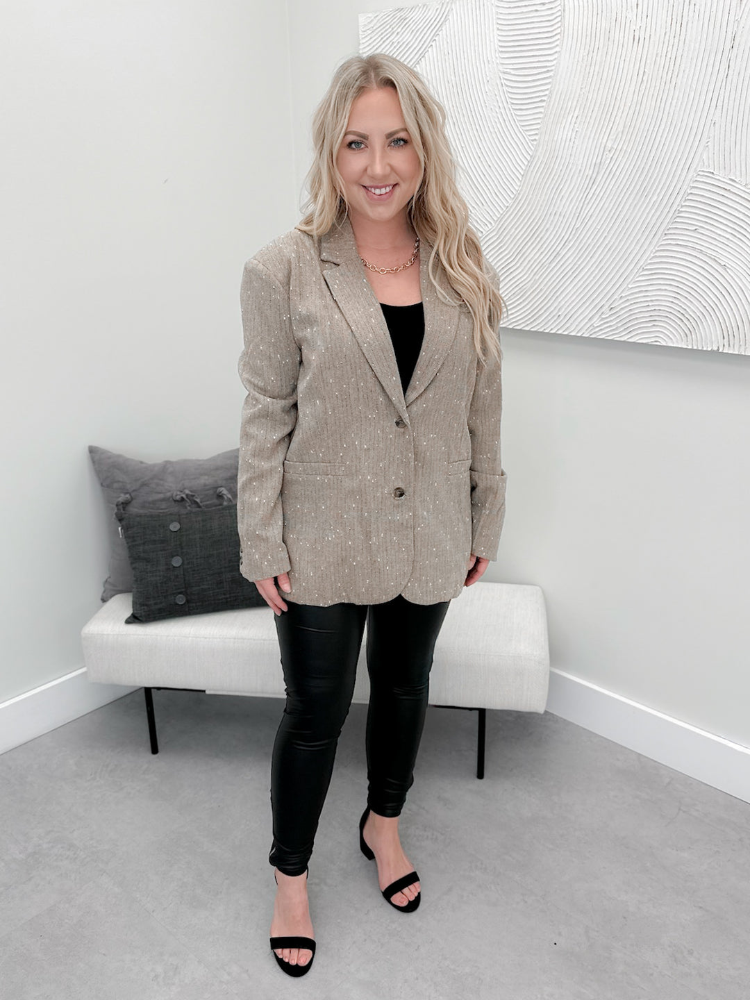 Hazel Blazer in Sand