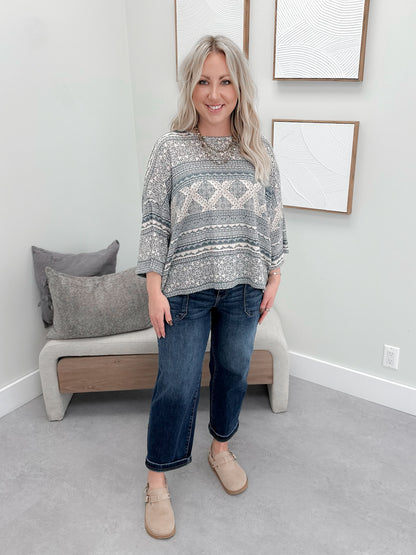 Lisha Tee in Dusty Teal