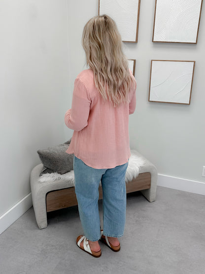 Tamsin Button Up in Pink