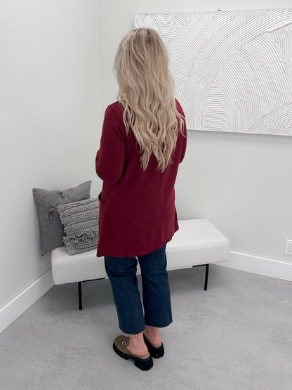 Cori Cardigan in Burgundy