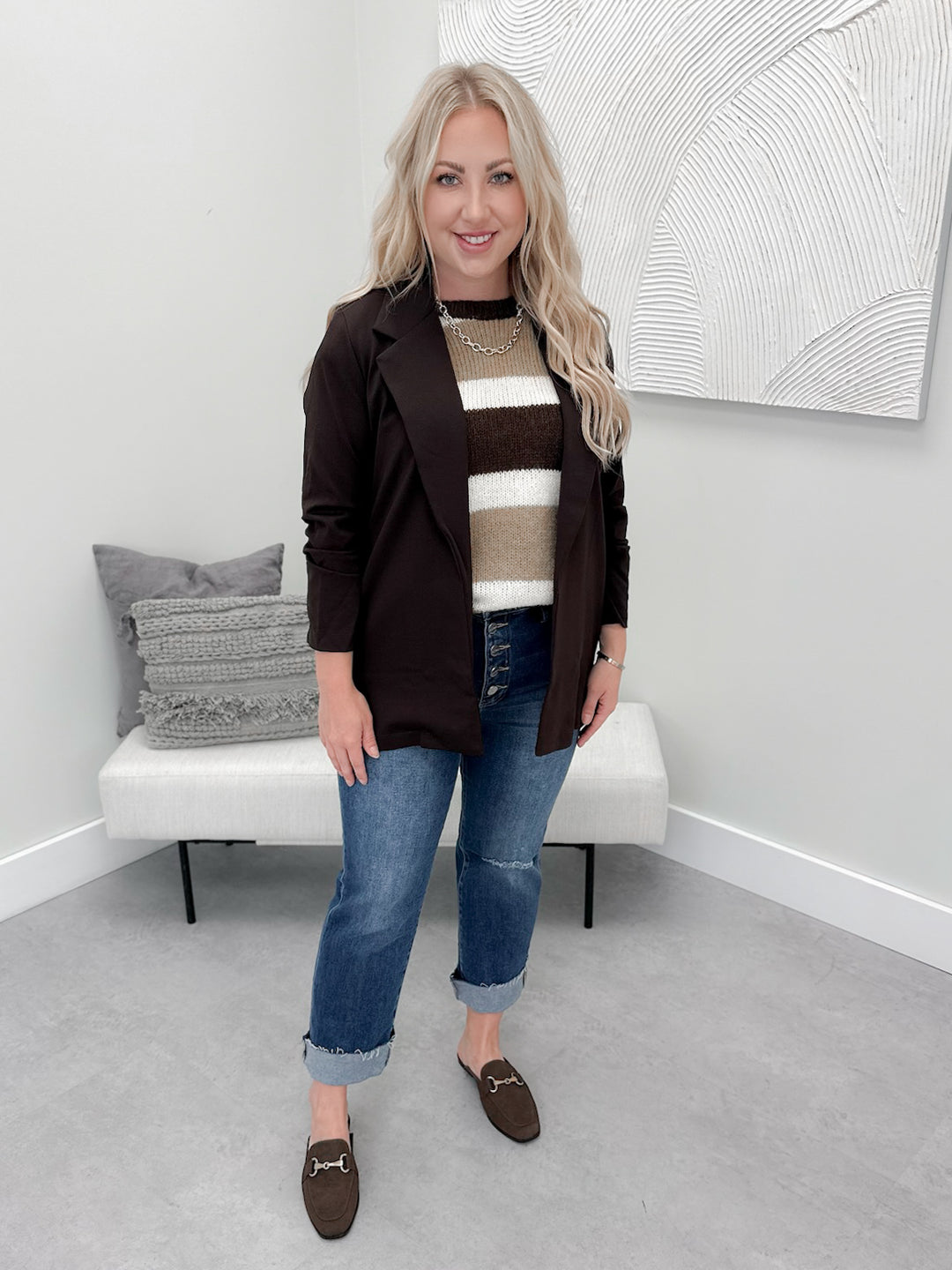 Bronwen Blazer in Chocolate
