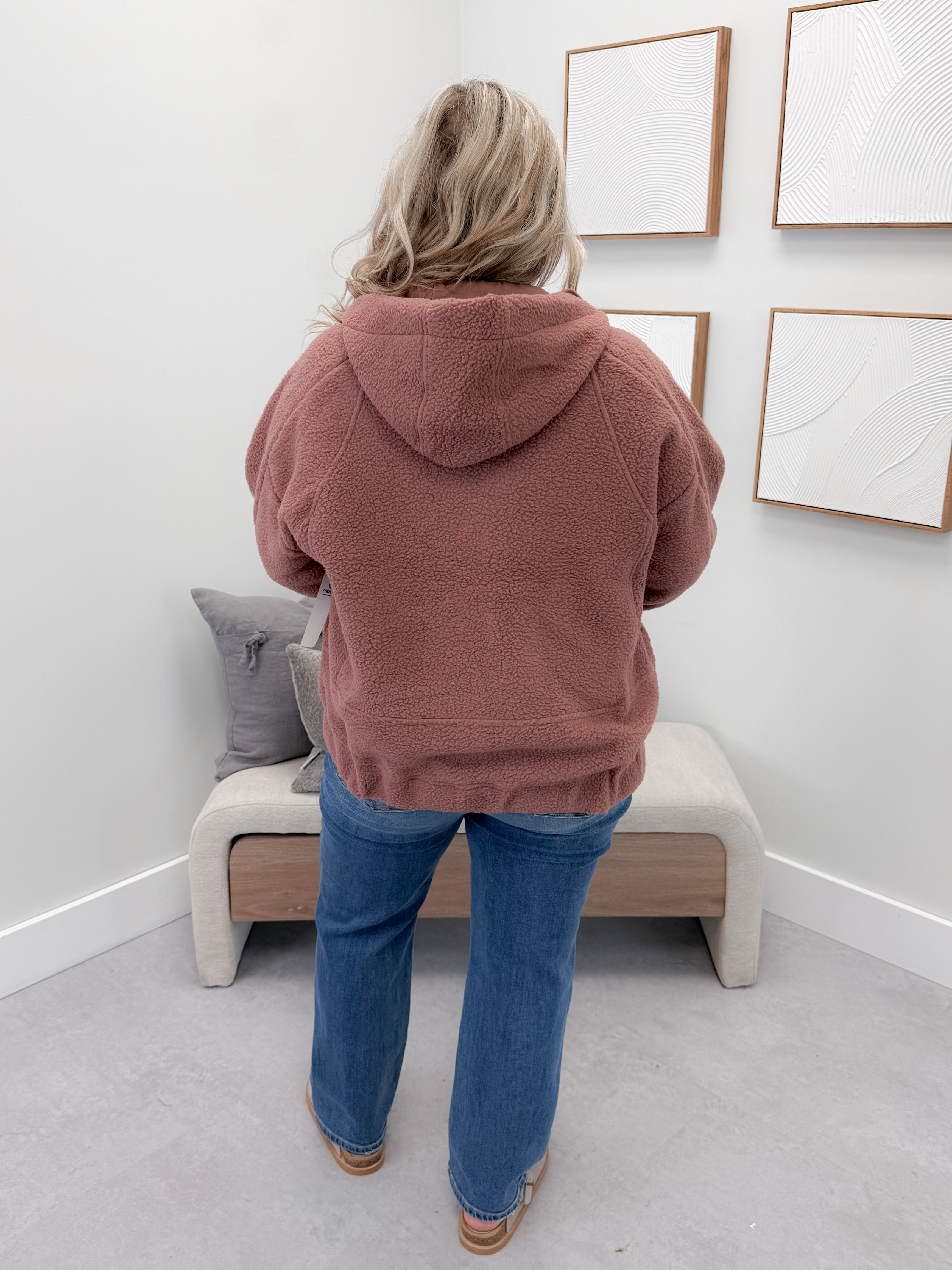 Alpine Fleece Jacket in Rose Taupe
