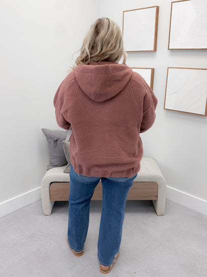 Alpine Fleece Jacket in Rose Taupe
