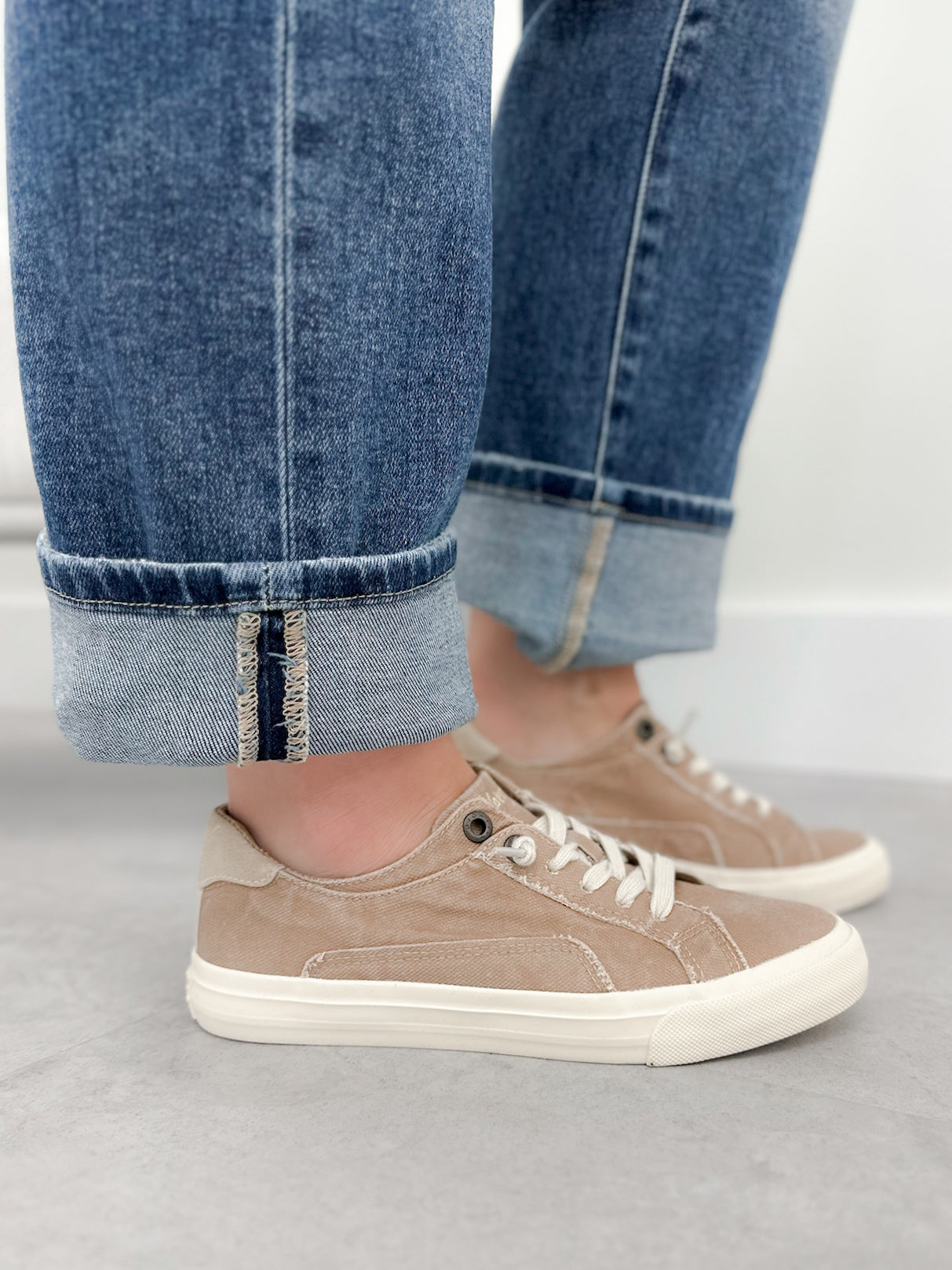 Martina Slip on Sneaker in Desert Khaki - Size 10