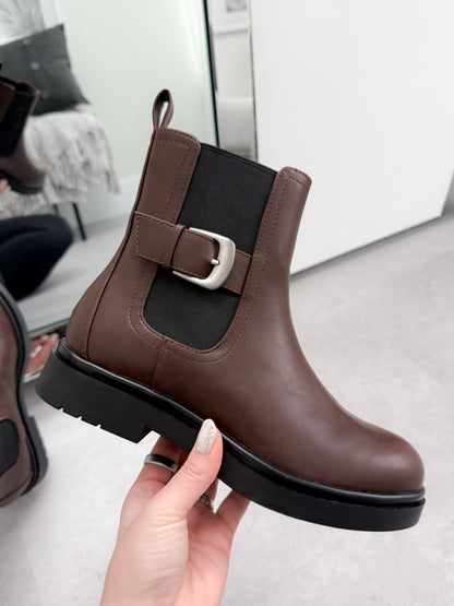 Glenna Boots in Brown