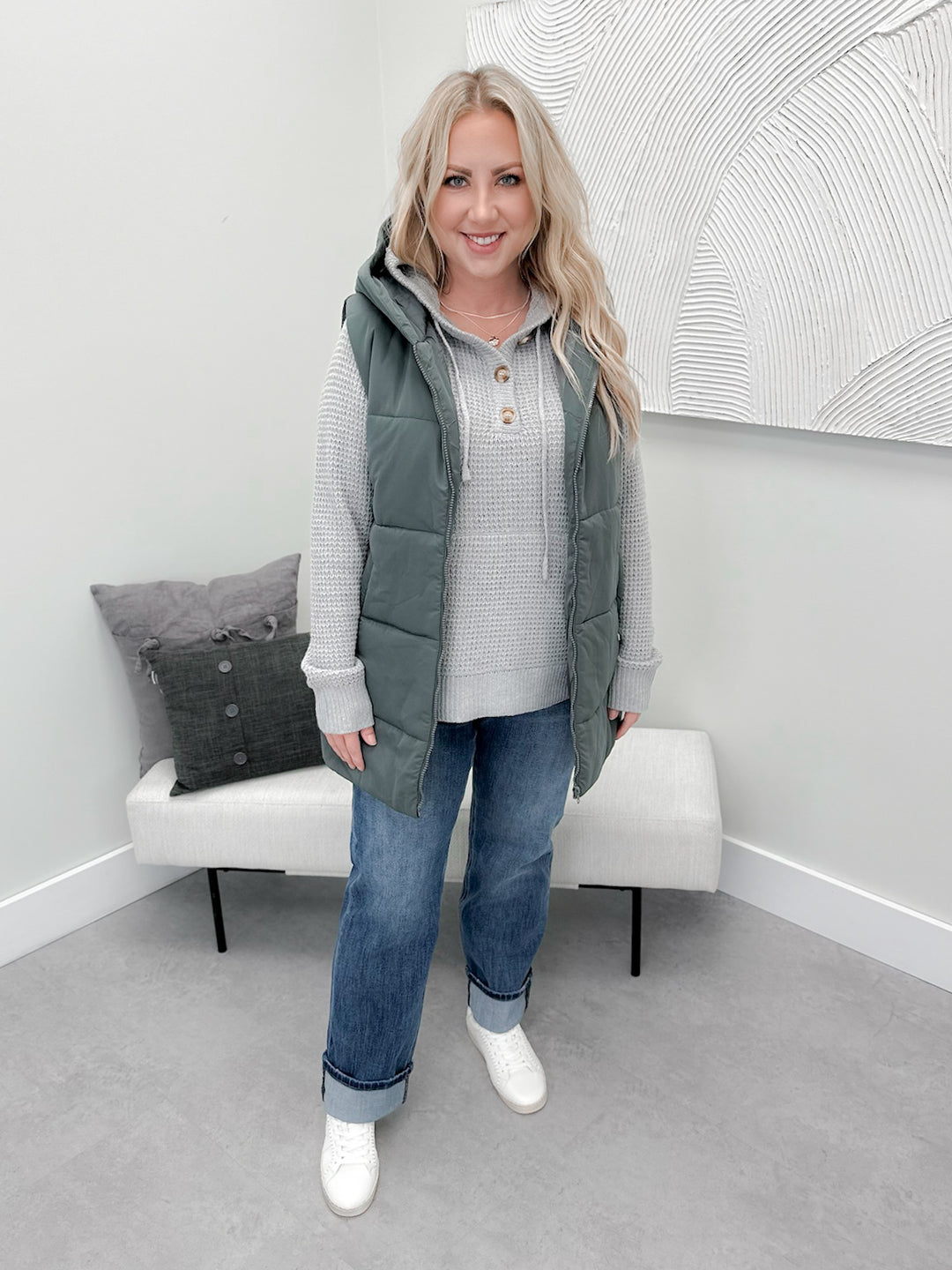 Tatum Vest in Drizzle