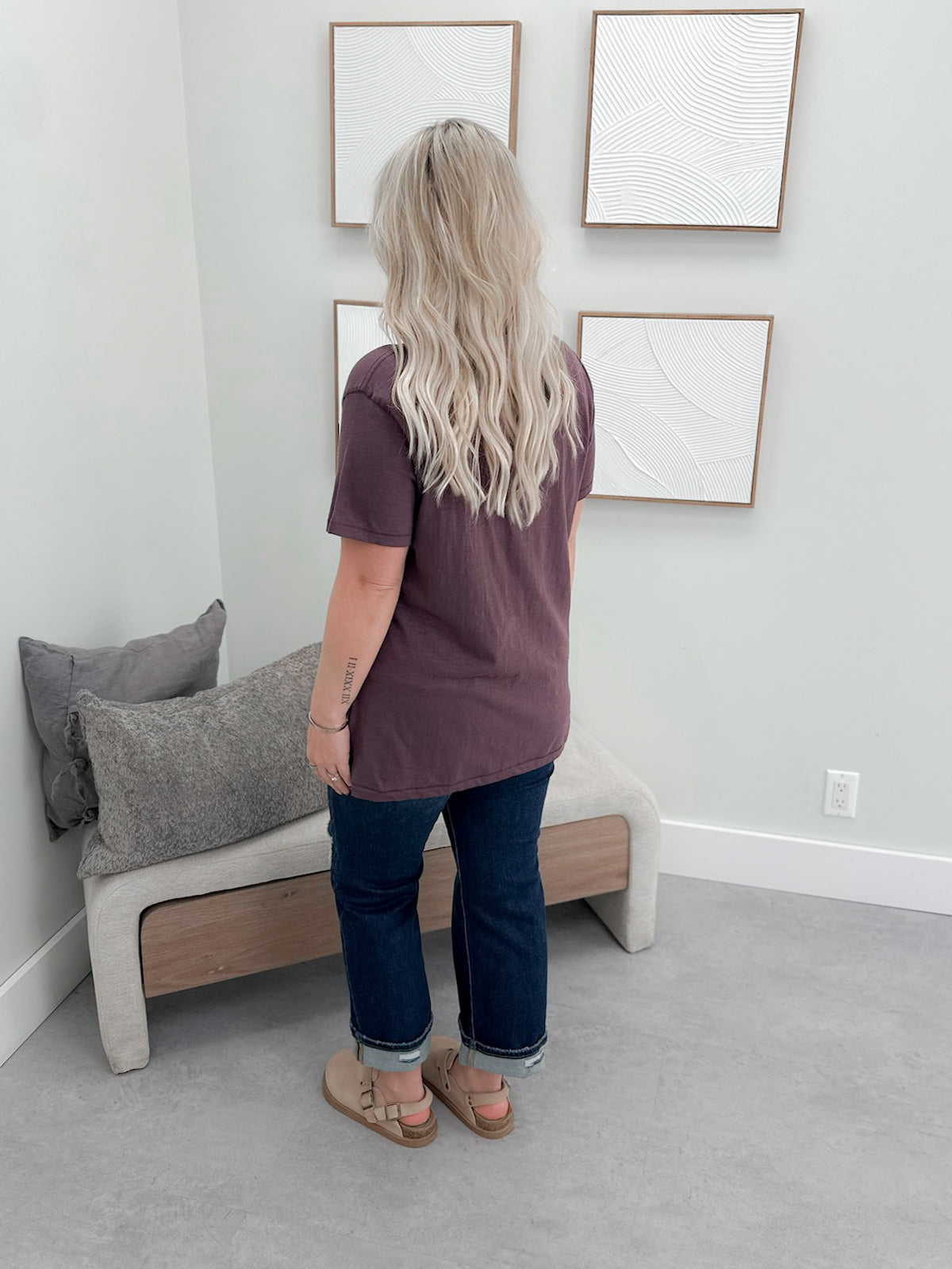 209 Tee in Plum by Twenty Nine The Label