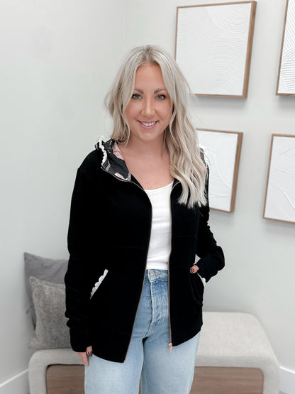 Fullzip Sweatshirt in Floral Glow by Ampersand Ave