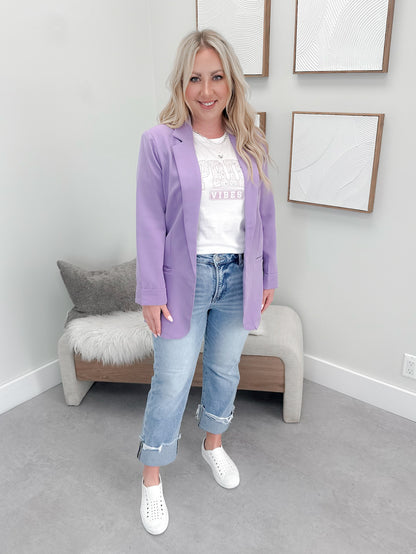 Yours Truly Blazer in Lavender
