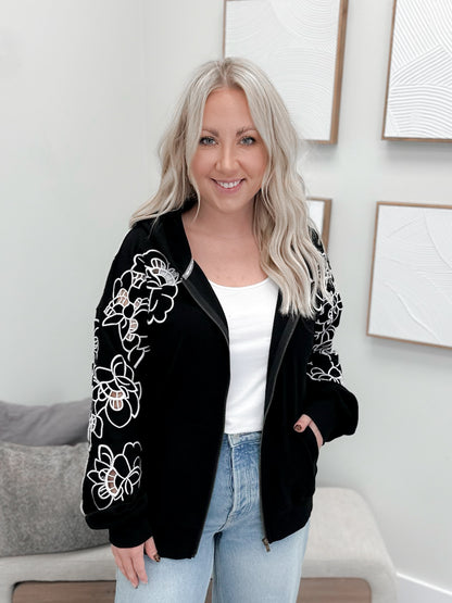 University Full Zip in Love Story Midnight by Ampersand Ave