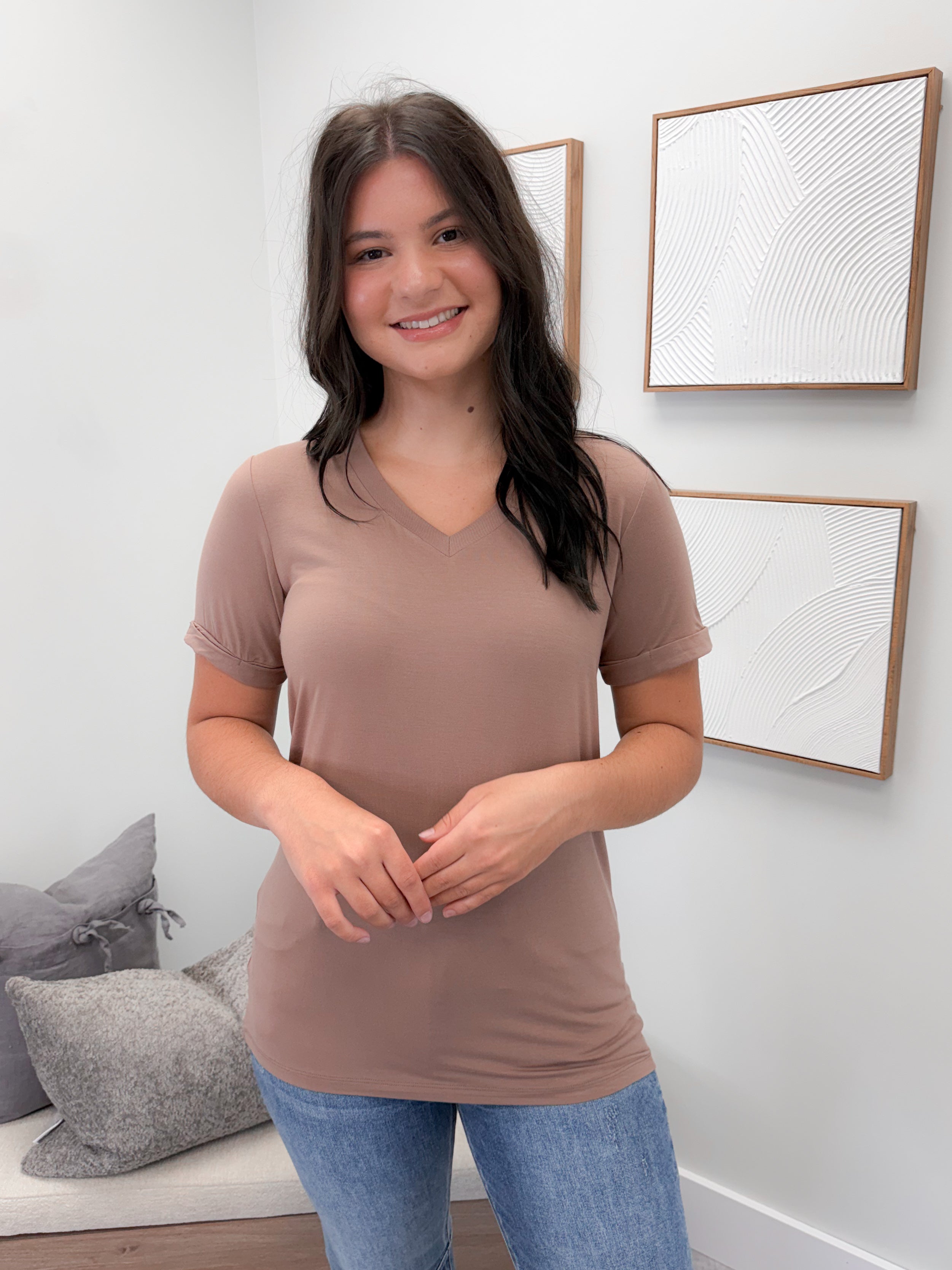 Coralie Tee in Mocha