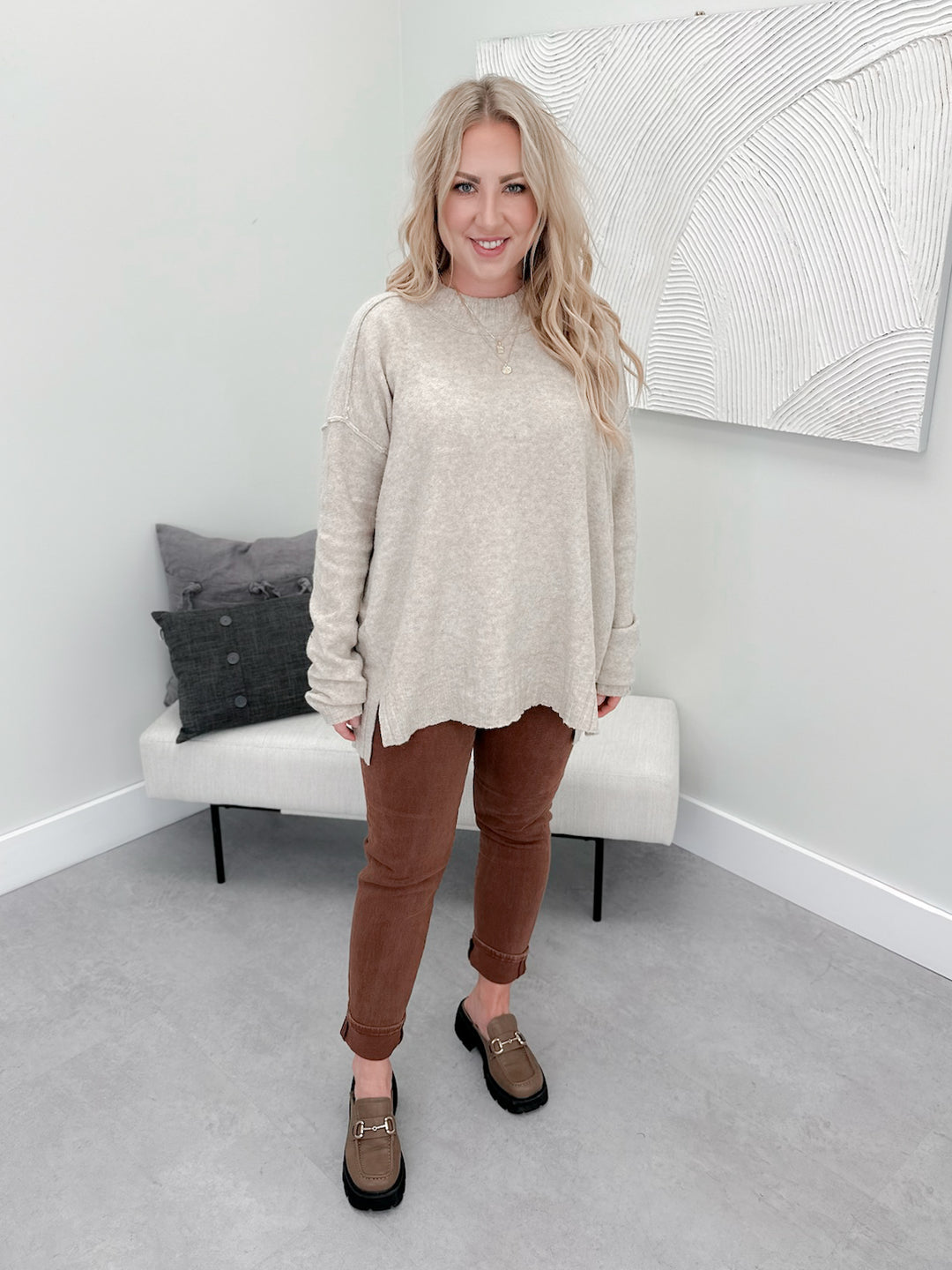 Misty Sweater in Taupe