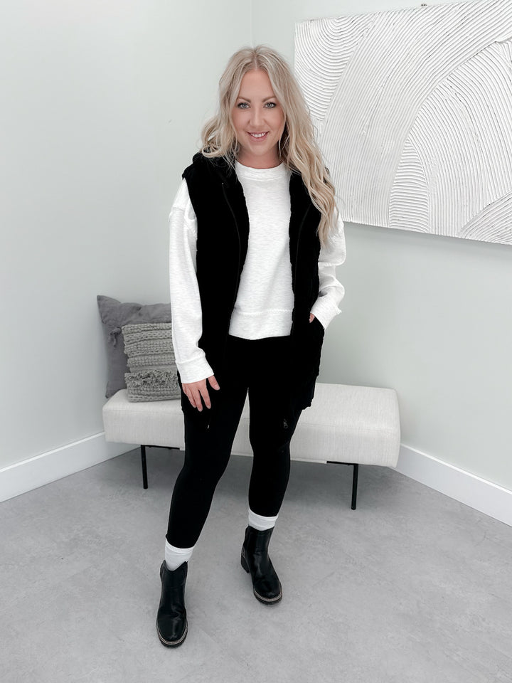 Marley Quilted Vest in Black