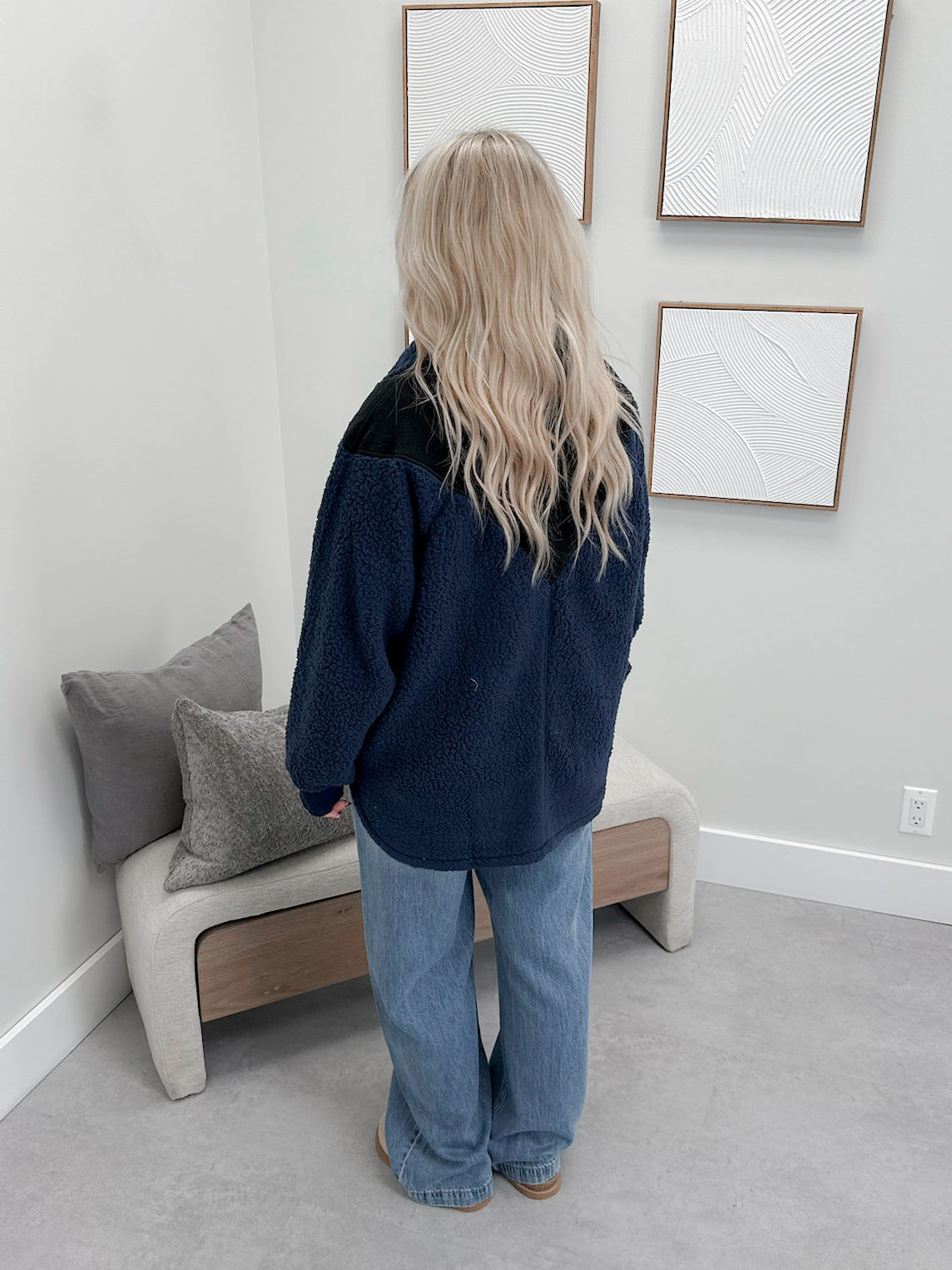Polaris Quarter Zip in Navy
