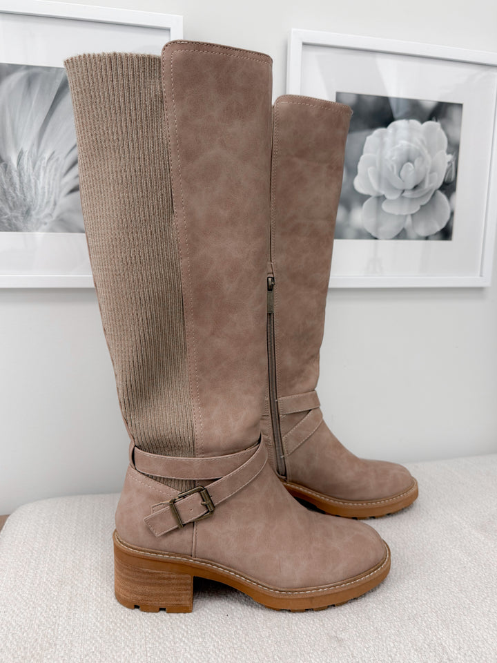 High There Boot in Taupe by Corkys