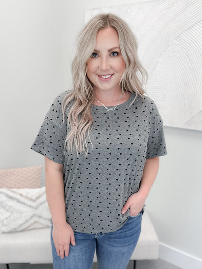 Felted Mini Hearts Tee by Grace & Lace