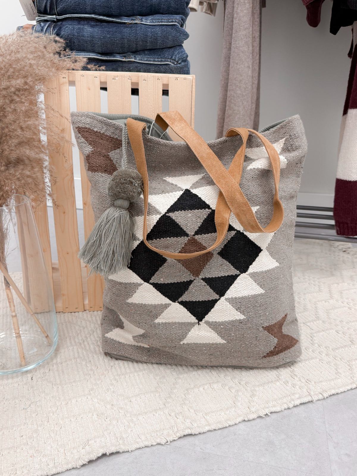 Austin Carpet Bag in Taupe