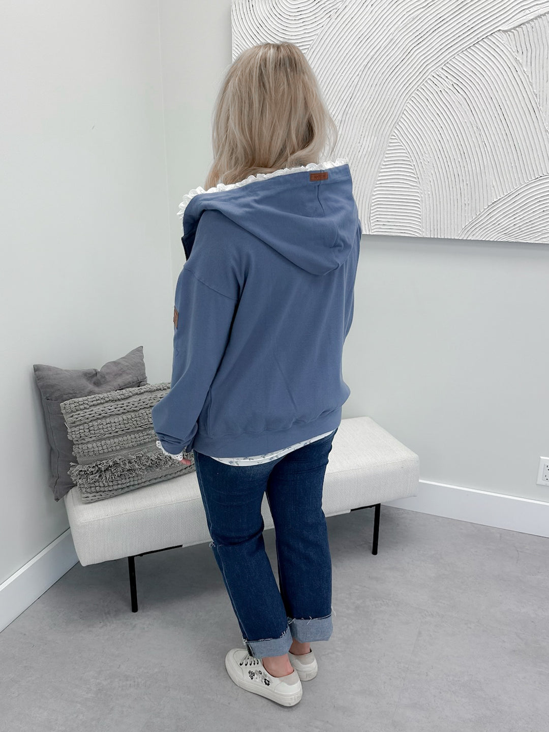 University Fullzip- Forget me Not by Ampersand Ave