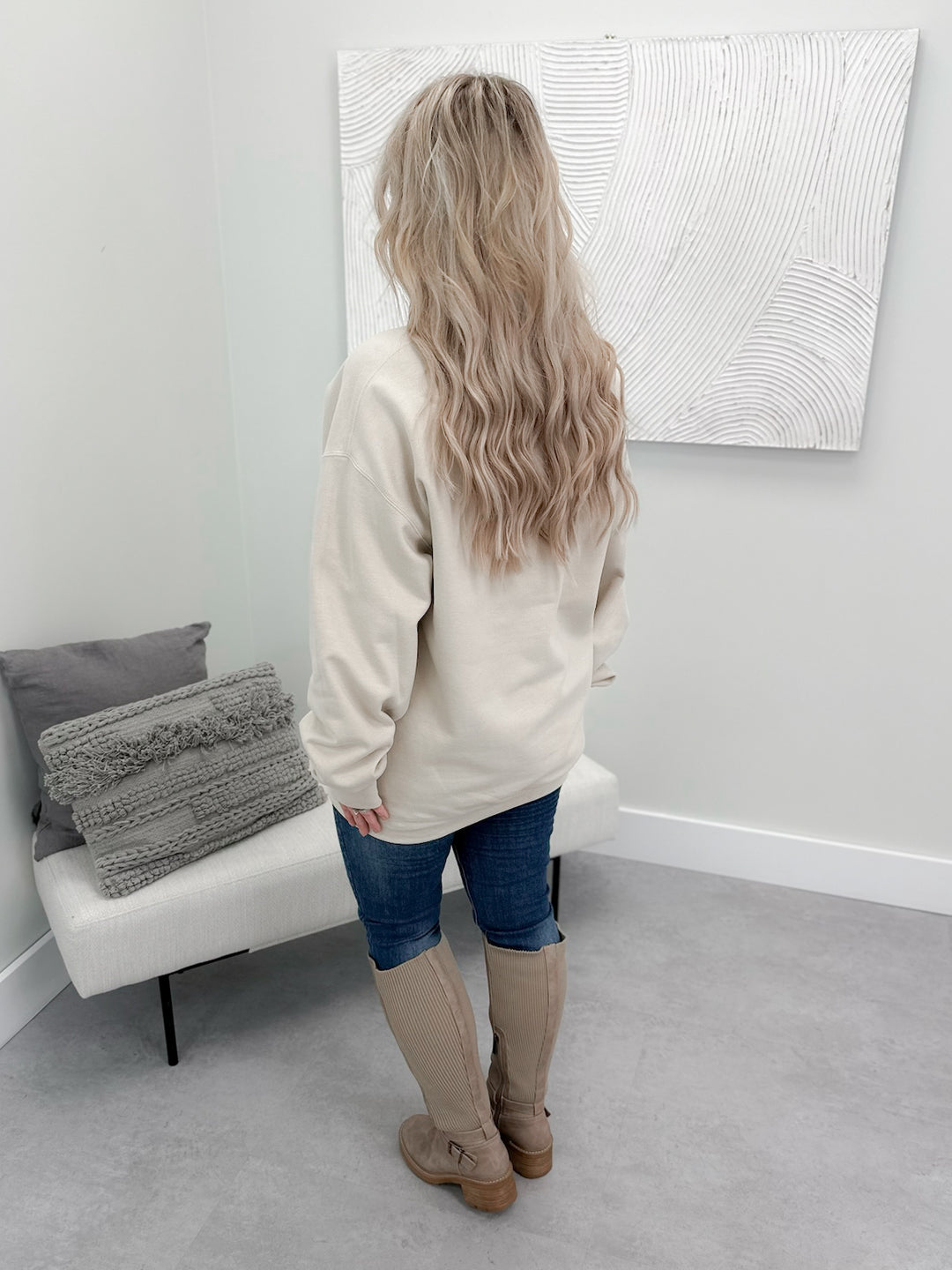 Coffee All Day Pullover in Latte by Ash + Antler