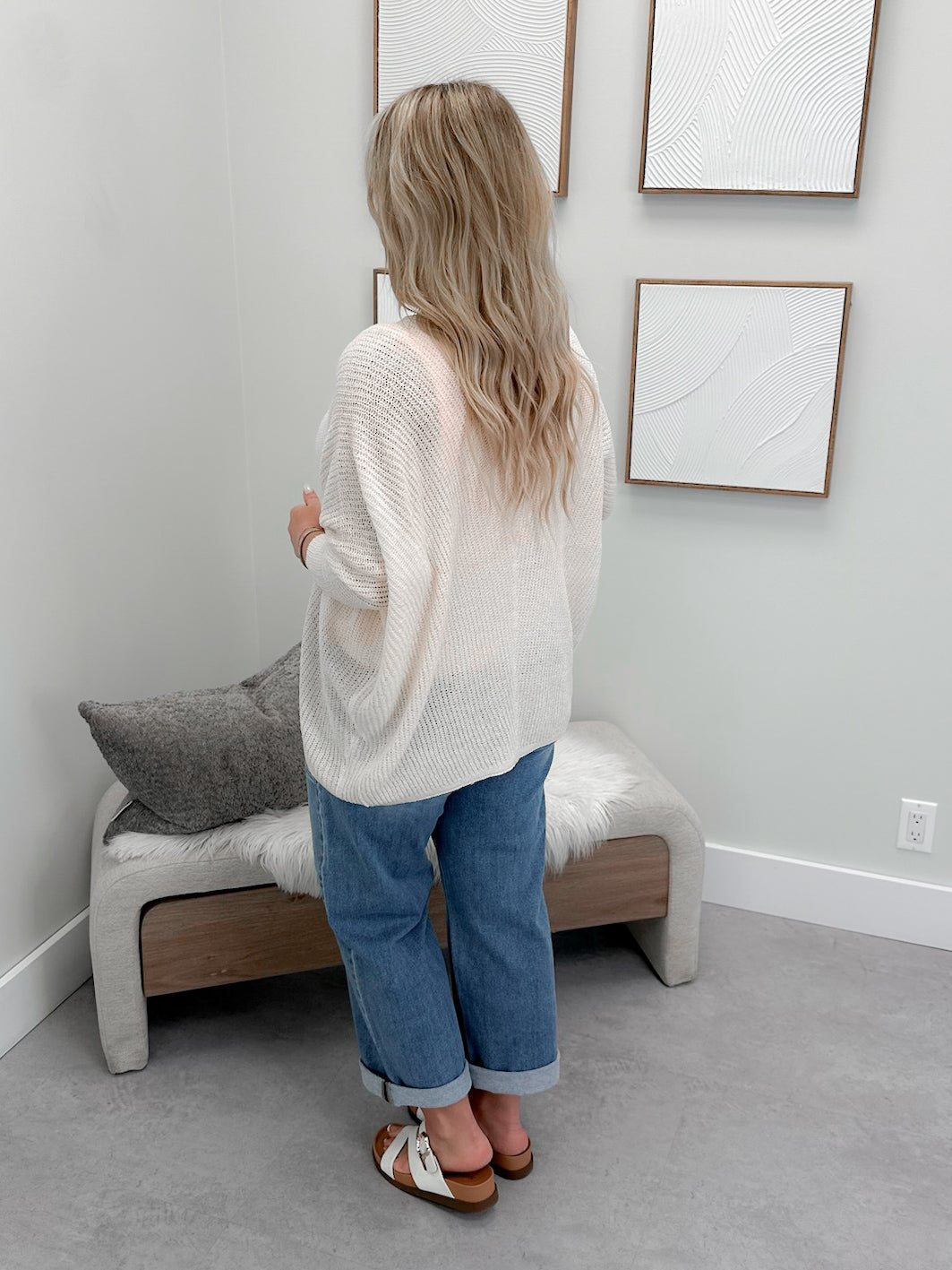 Azalea Cardi in Ivory