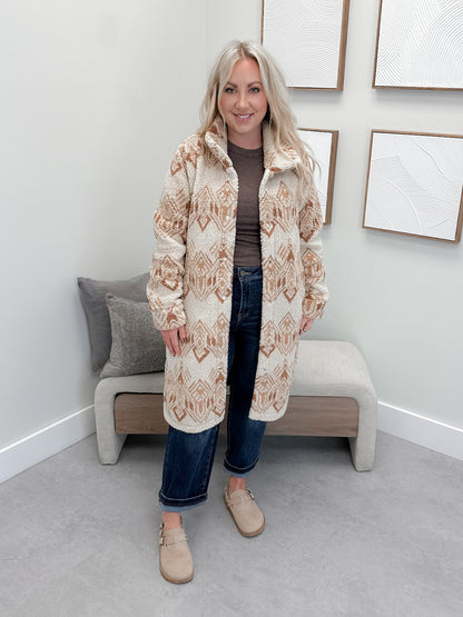 Sonoma Fleece Jacket in Aztec Creme Brûlée