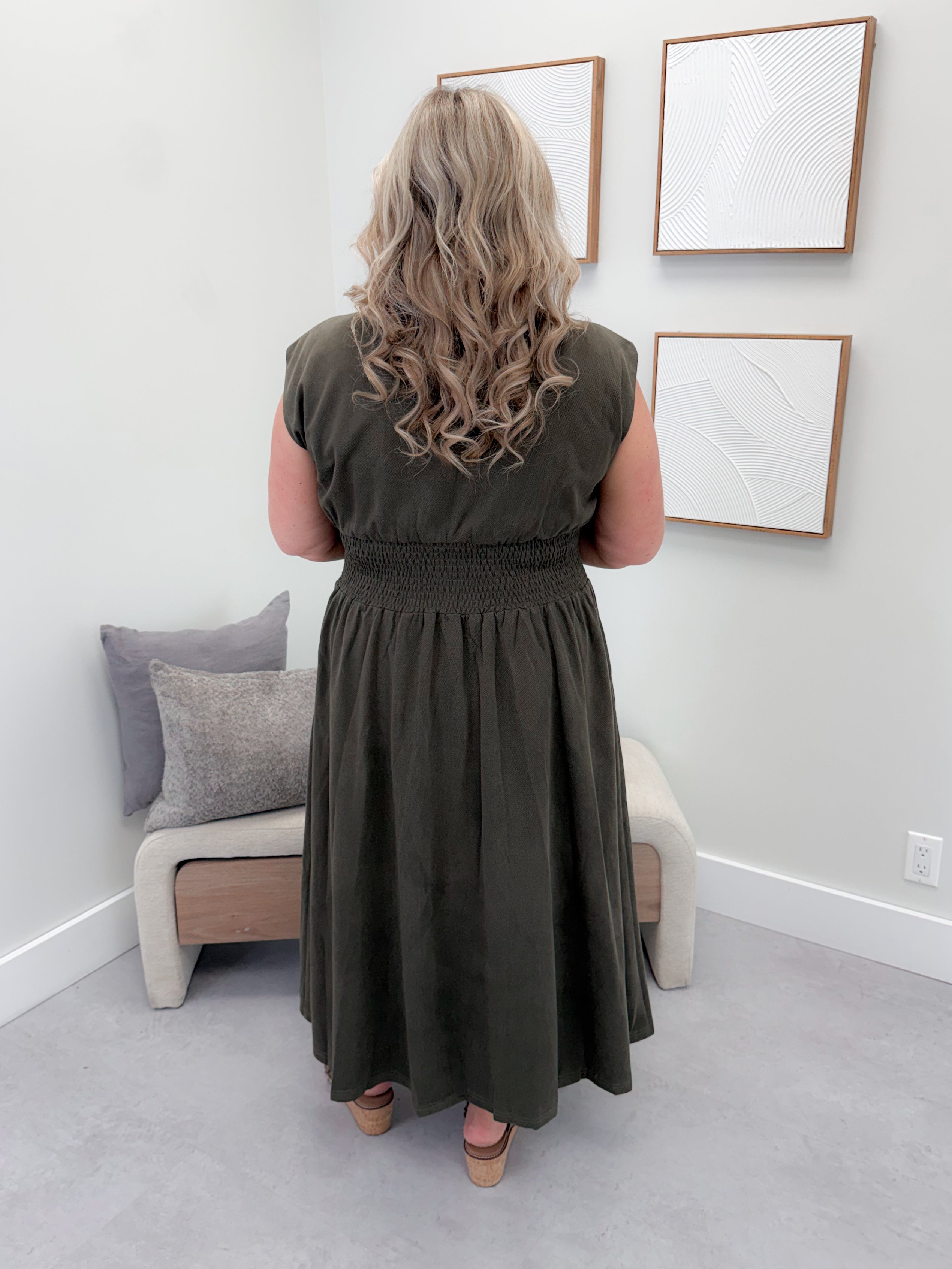 Millie Dress in Olive