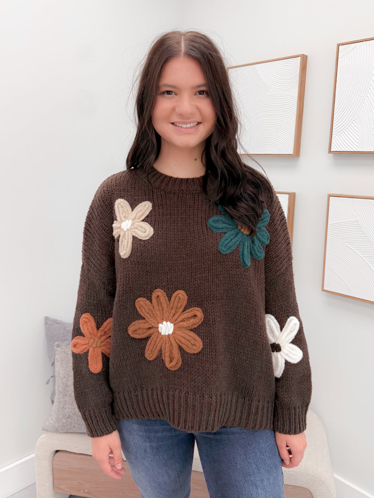 Asters Sweater in Coffee